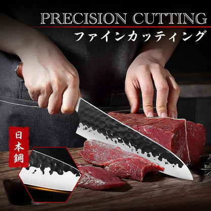 Huusk Knives from Japan, Meat Cleaver Heavy Duty Chopping Knife | Hand Forged Butcher Knife for Meat Cutting Kitchen Vegetable Knives for Home, Fathers' Day Gift Idea for Men Dad