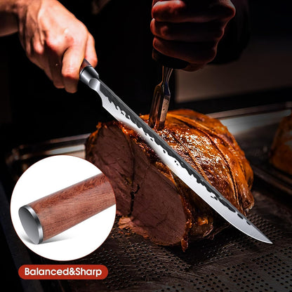 Huusk Knives from Japan, Meat Cleaver Heavy Duty Chopping Knife | Hand Forged Butcher Knife for Meat Cutting Kitchen Vegetable Knives for Home, Fathers' Day Gift Idea for Men Dad
