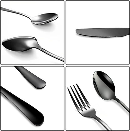 Portable Travel Utensils Set with Case,Reusable Office Flatware Set,Healthy Travel Cutlery Set 3 PCs Stainless Steel Fork, Spoon,Knife Cutlery Ideal for Travel, Lunch Box and Camping (Rose Gold-3PCs)