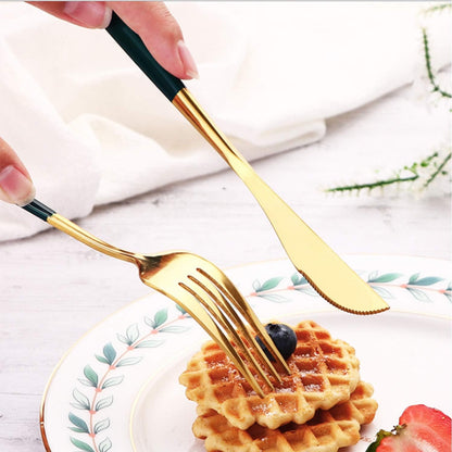 Portable Travel Utensils Set with Case,Reusable Office Flatware Set,Healthy Travel Cutlery Set 3 PCs Stainless Steel Fork, Spoon,Knife Cutlery Ideal for Travel, Lunch Box and Camping (Rose Gold-3PCs)