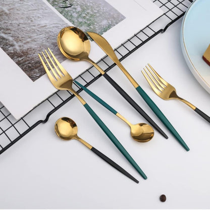 Portable Travel Utensils Set with Case,Reusable Office Flatware Set,Healthy Travel Cutlery Set 3 PCs Stainless Steel Fork, Spoon,Knife Cutlery Ideal for Travel, Lunch Box and Camping (Rose Gold-3PCs)