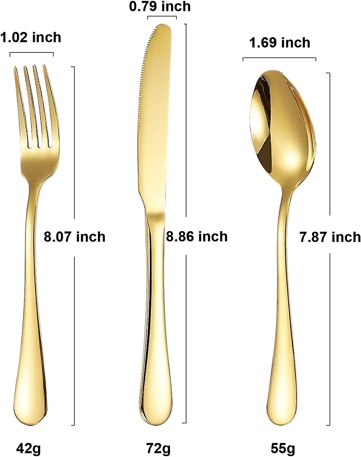 Portable Travel Utensils Set with Case,Reusable Office Flatware Set,Healthy Travel Cutlery Set 3 PCs Stainless Steel Fork, Spoon,Knife Cutlery Ideal for Travel, Lunch Box and Camping (Rose Gold-3PCs)