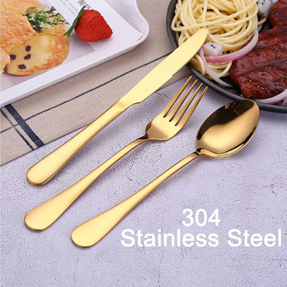 Portable Travel Utensils Set with Case,Reusable Office Flatware Set,Healthy Travel Cutlery Set 3 PCs Stainless Steel Fork, Spoon,Knife Cutlery Ideal for Travel, Lunch Box and Camping (Rose Gold-3PCs)