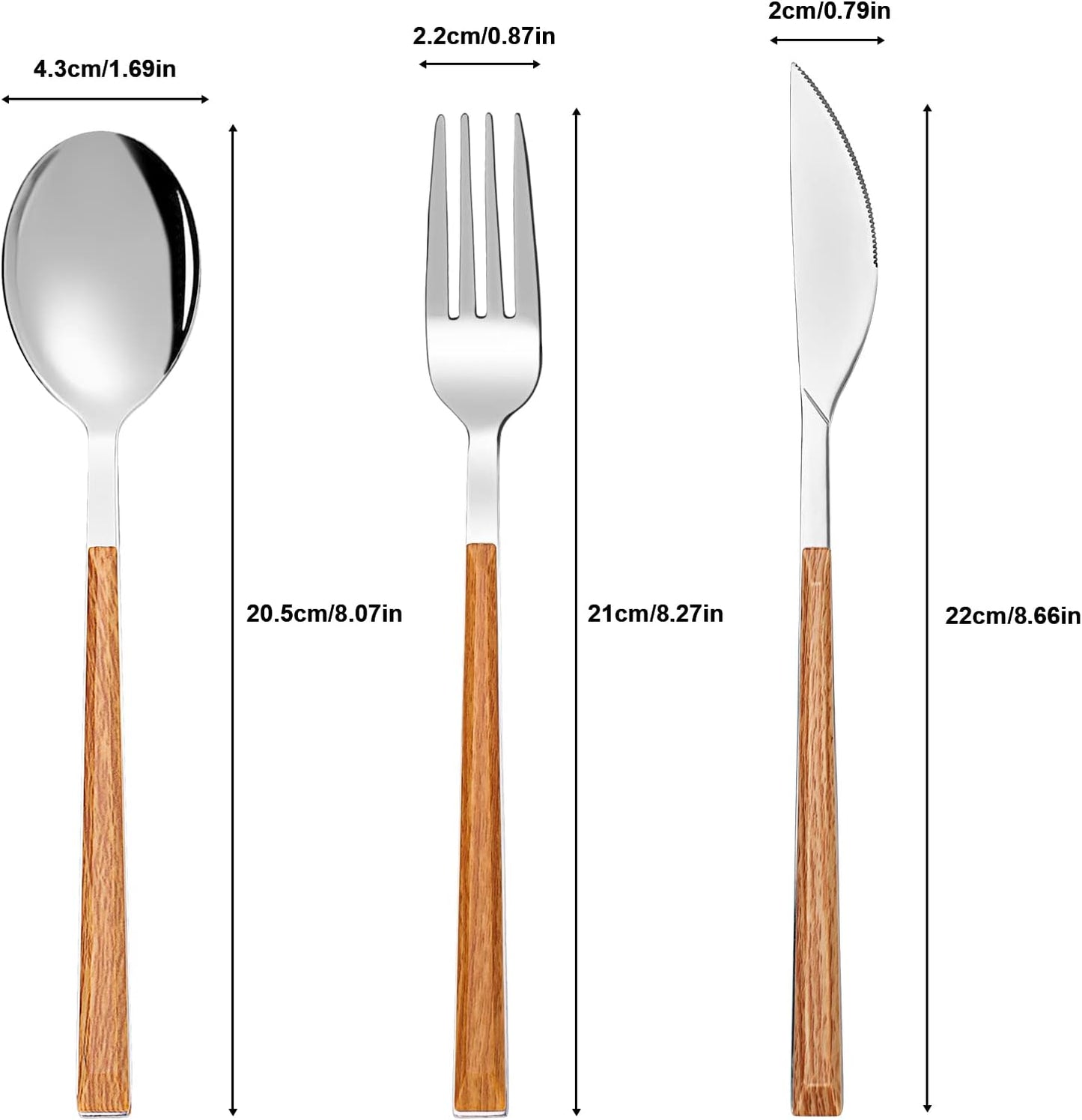 Portable Travel Utensils Set with Case,Reusable Office Flatware Set,Healthy Travel Cutlery Set 3 PCs Stainless Steel Fork, Spoon,Knife Cutlery Ideal for Travel, Lunch Box and Camping (Rose Gold-3PCs)