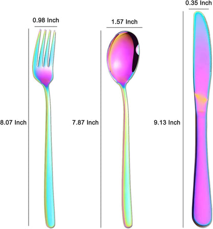 Portable Travel Utensils Set with Case,Reusable Office Flatware Set,Healthy Travel Cutlery Set 3 PCs Stainless Steel Fork, Spoon,Knife Cutlery Ideal for Travel, Lunch Box and Camping (Rose Gold-3PCs)