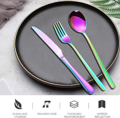 Portable Travel Utensils Set with Case,Reusable Office Flatware Set,Healthy Travel Cutlery Set 3 PCs Stainless Steel Fork, Spoon,Knife Cutlery Ideal for Travel, Lunch Box and Camping (Rose Gold-3PCs)