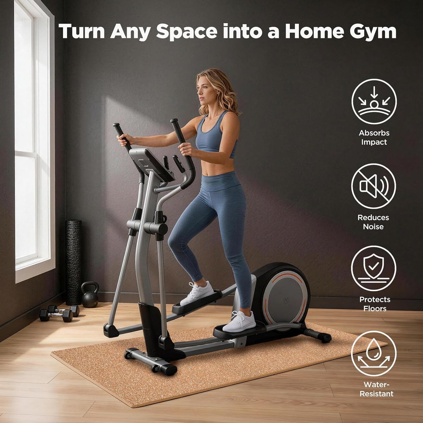 18 PCS Gym Floor Mat, EVA Foam Puzzle Gym Mat, High-Density Interlocking Foam Floor Tiles for Home Gym, Play Workout Garage Kitchen Flooring 12.6"x12.6"x0.4"