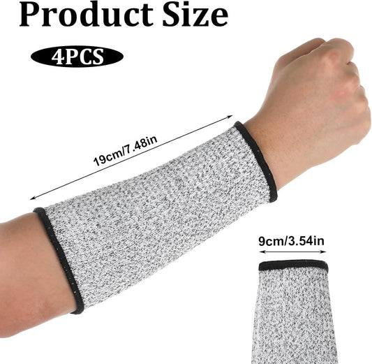 2 Pair Cut Resistant Sleeve Protective Arm Sleeves Dog Bite Safety Arm Sleeves Cut Resistant Forearm Sleeve Level5 Arms Burn Protective for Thin Skin Bruising Men Women