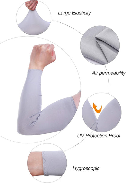 10 Pairs UV Arm Sleeve for Men Women Cooling Tattoo Cover up Compression Sun Protection Sleeves for Outdoor Activities