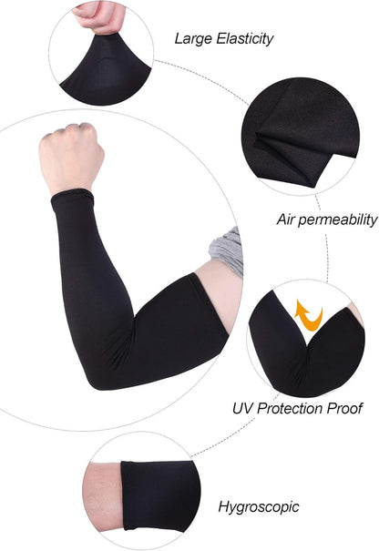10 Pairs UV Arm Sleeve for Men Women Cooling Tattoo Cover up Compression Sun Protection Sleeves for Outdoor Activities