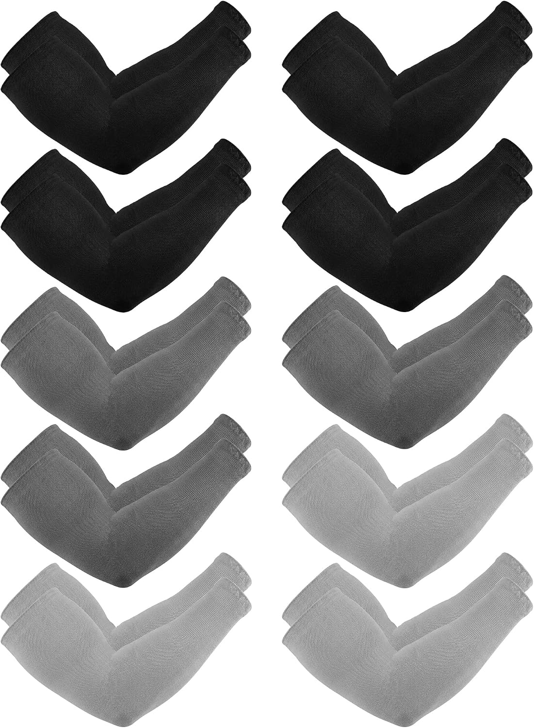 10 Pairs UV Arm Sleeve for Men Women Cooling Tattoo Cover up Compression Sun Protection Sleeves for Outdoor Activities