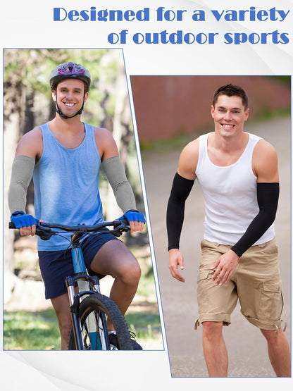 10 Pairs UV Arm Sleeve for Men Women Cooling Tattoo Cover up Compression Sun Protection Sleeves for Outdoor Activities