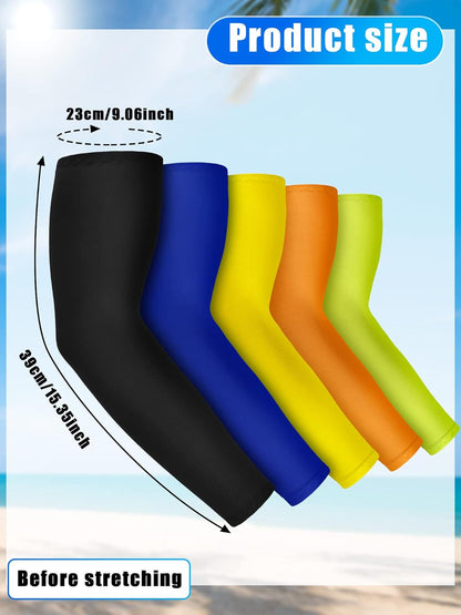 10 Pairs UV Arm Sleeve for Men Women Cooling Tattoo Cover up Compression Sun Protection Sleeves for Outdoor Activities
