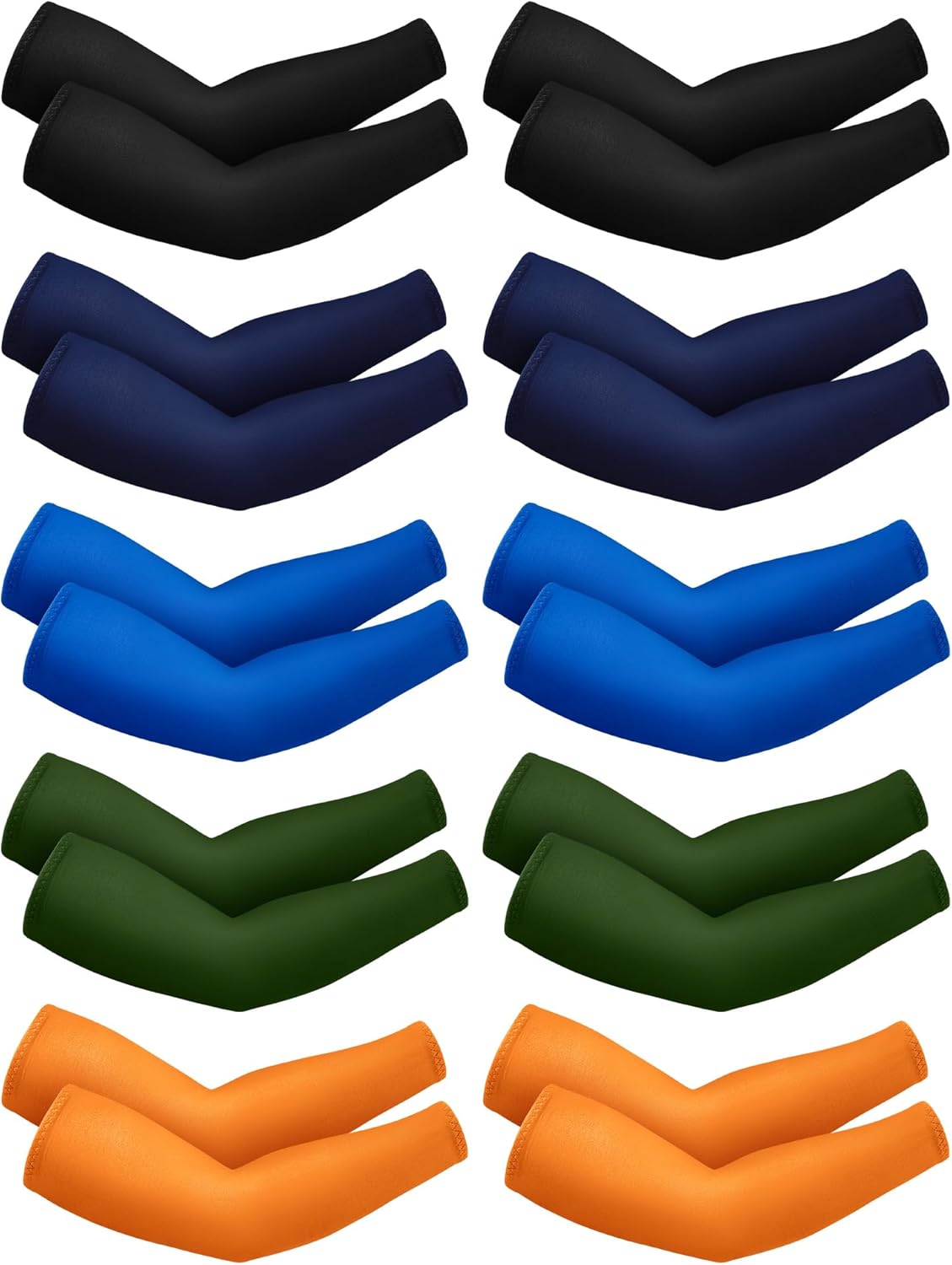 10 Pairs UV Arm Sleeve for Men Women Cooling Tattoo Cover up Compression Sun Protection Sleeves for Outdoor Activities