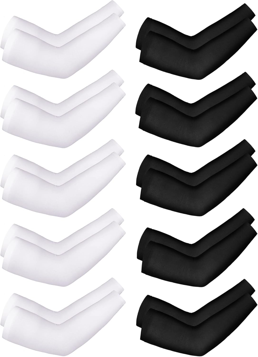 10 Pairs UV Arm Sleeve for Men Women Cooling Tattoo Cover up Compression Sun Protection Sleeves for Outdoor Activities