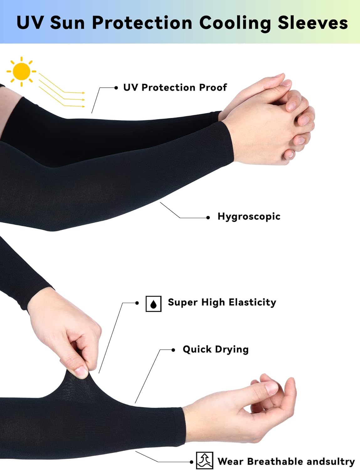 10 Pairs UV Arm Sleeve for Men Women Cooling Tattoo Cover up Compression Sun Protection Sleeves for Outdoor Activities