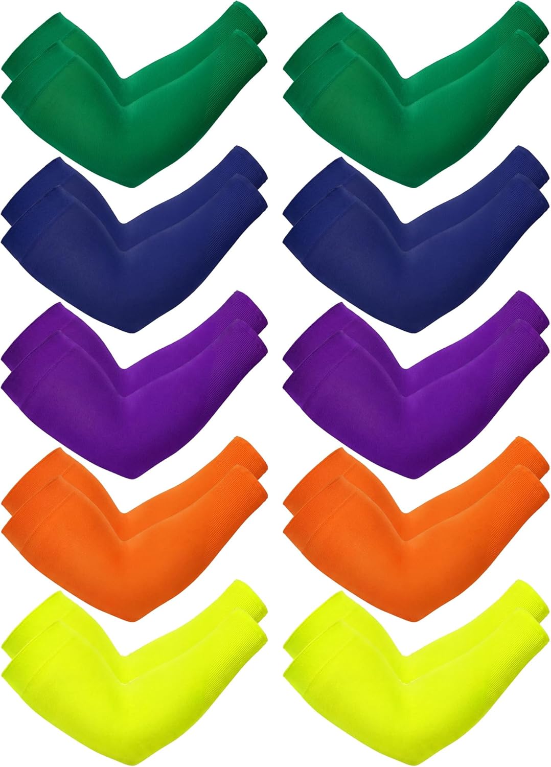 10 Pairs UV Arm Sleeve for Men Women Cooling Tattoo Cover up Compression Sun Protection Sleeves for Outdoor Activities