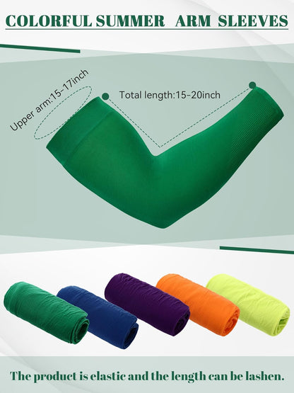 10 Pairs UV Arm Sleeve for Men Women Cooling Tattoo Cover up Compression Sun Protection Sleeves for Outdoor Activities