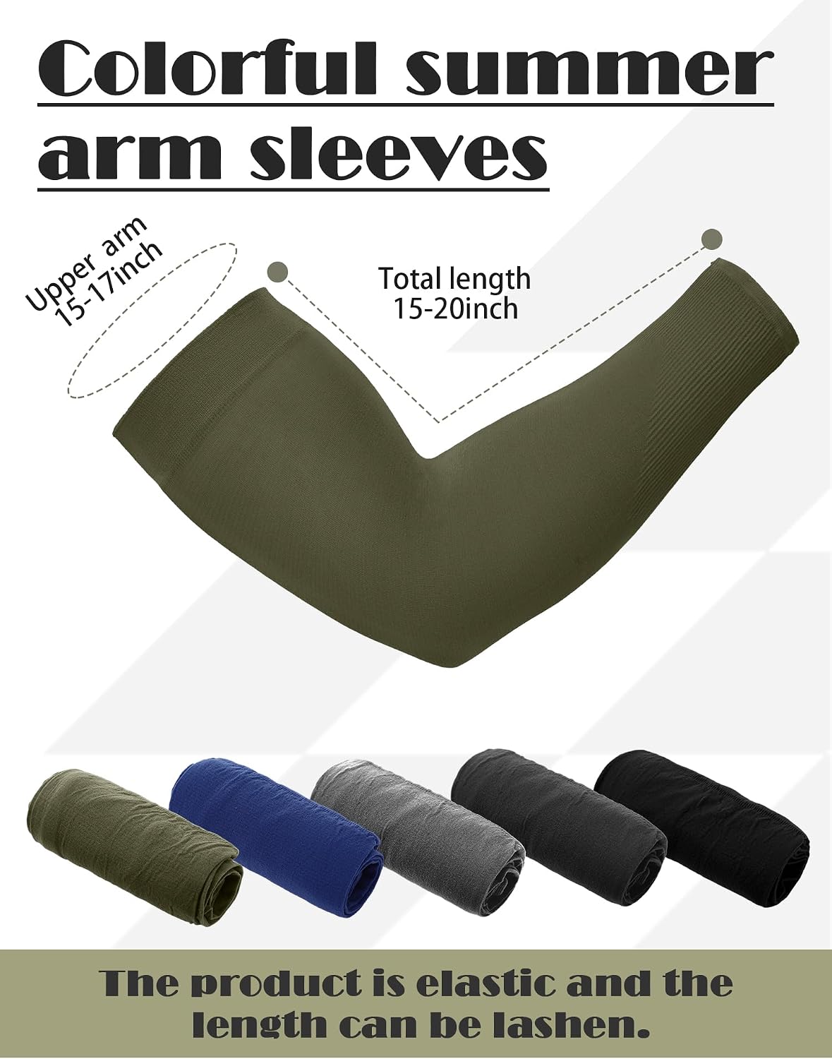10 Pairs UV Arm Sleeve for Men Women Cooling Tattoo Cover up Compression Sun Protection Sleeves for Outdoor Activities