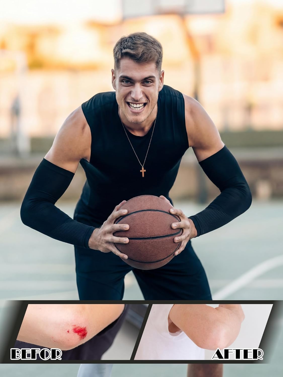 10 Pairs UV Arm Sleeve for Men Women Cooling Tattoo Cover up Compression Sun Protection Sleeves for Outdoor Activities