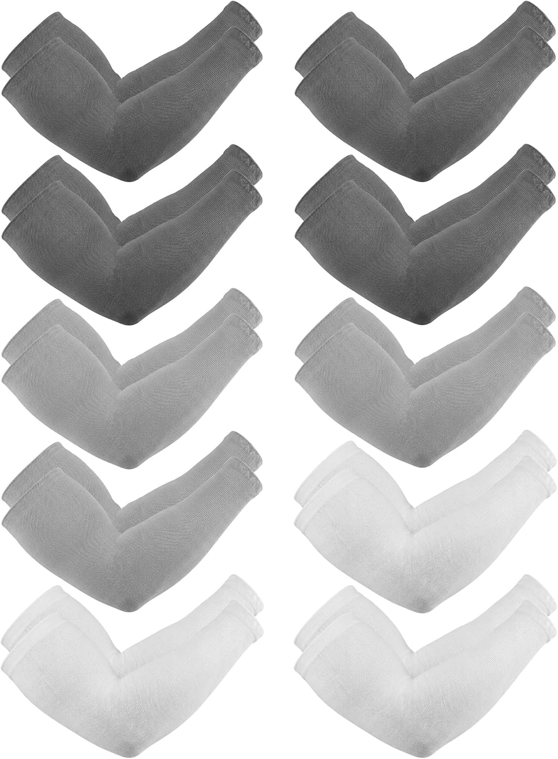 10 Pairs UV Arm Sleeve for Men Women Cooling Tattoo Cover up Compression Sun Protection Sleeves for Outdoor Activities
