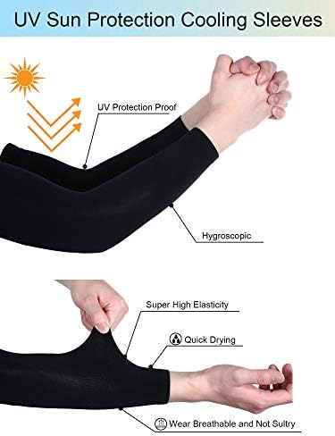10 Pairs UV Arm Sleeve for Men Women Cooling Tattoo Cover up Compression Sun Protection Sleeves for Outdoor Activities