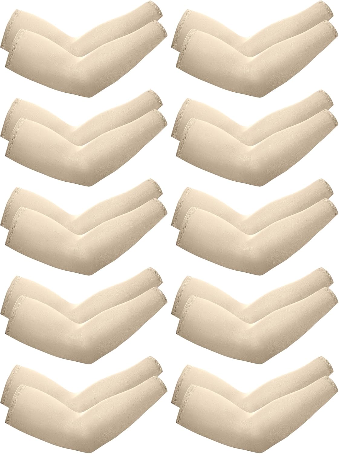 10 Pairs UV Arm Sleeve for Men Women Cooling Tattoo Cover up Compression Sun Protection Sleeves for Outdoor Activities