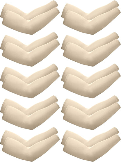 10 Pairs UV Arm Sleeve for Men Women Cooling Tattoo Cover up Compression Sun Protection Sleeves for Outdoor Activities