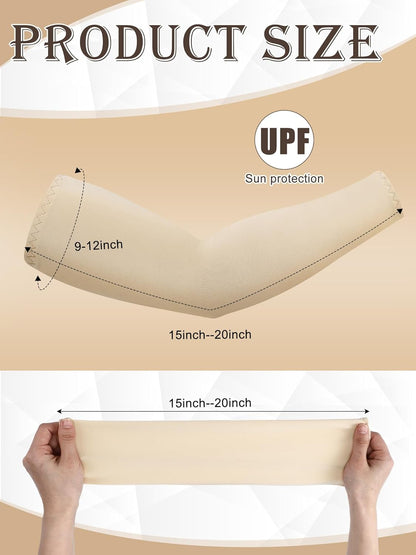 10 Pairs UV Arm Sleeve for Men Women Cooling Tattoo Cover up Compression Sun Protection Sleeves for Outdoor Activities