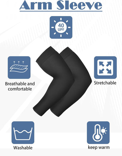 10 Pairs UV Arm Sleeve for Men Women Cooling Tattoo Cover up Compression Sun Protection Sleeves for Outdoor Activities