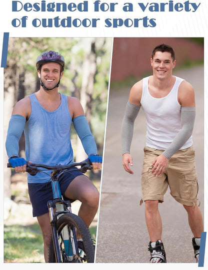 10 Pairs UV Arm Sleeve for Men Women Cooling Tattoo Cover up Compression Sun Protection Sleeves for Outdoor Activities