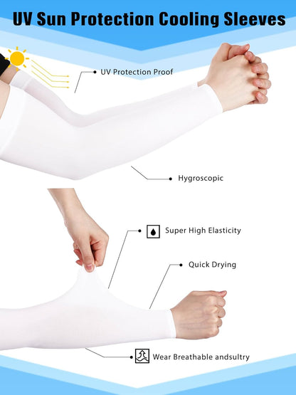 10 Pairs UV Arm Sleeve for Men Women Cooling Tattoo Cover up Compression Sun Protection Sleeves for Outdoor Activities