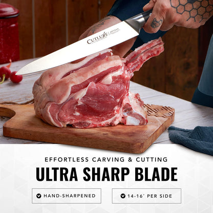 Carving Knife Set, Brisket Slicing & Boning Knife for Meat & BBQ | Razor Sharp German Steel, Full Tang Ergonomic Handle – Grilling Gift for Men, Artisan Series