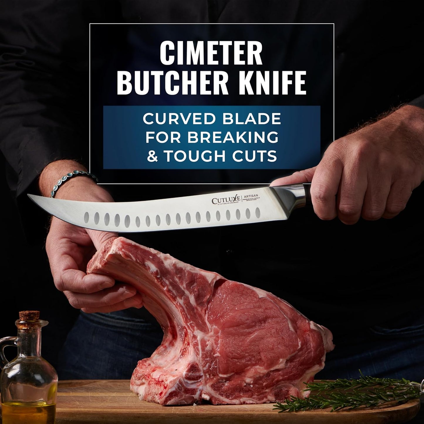 Carving Knife Set, Brisket Slicing & Boning Knife for Meat & BBQ | Razor Sharp German Steel, Full Tang Ergonomic Handle – Grilling Gift for Men, Artisan Series
