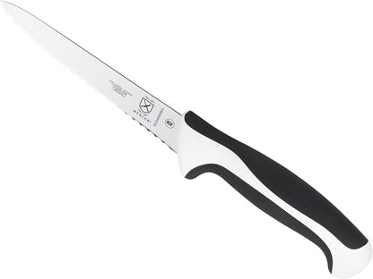 Millennia Color Handle Cutlery 9" Offset Bread Knife (Wavy Edge) White - Colors A