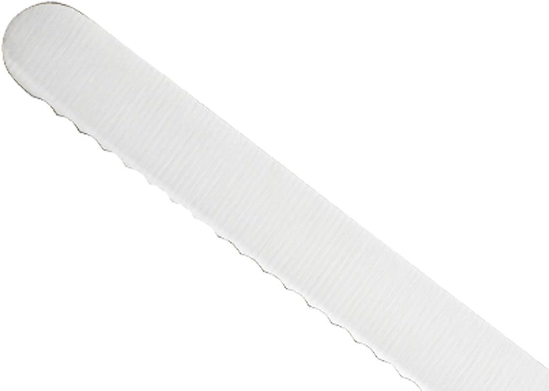 Millennia Color Handle Cutlery 9" Offset Bread Knife (Wavy Edge) White - Colors A