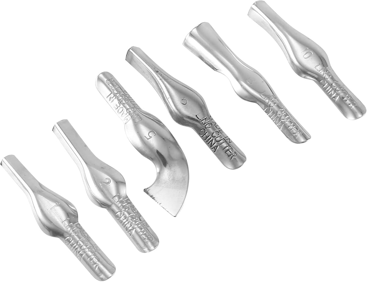Linoleum Cutter Set, 12 Sets Craft Cutters with 6 Assorted Blades for Cutting and Crafting,Carvings,DIY Craft, Red