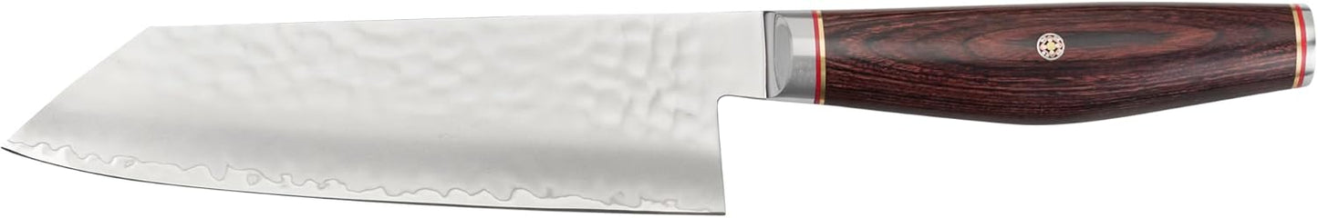 Artisan Japanese Kiritsuke Knife,9.5-inch, All Purpose Kitchen Knife, Pakkawood Octagon-shaped Handle, Hand-honed Blade Finished with Katana Edge, Handcrafted in Seki, Japan