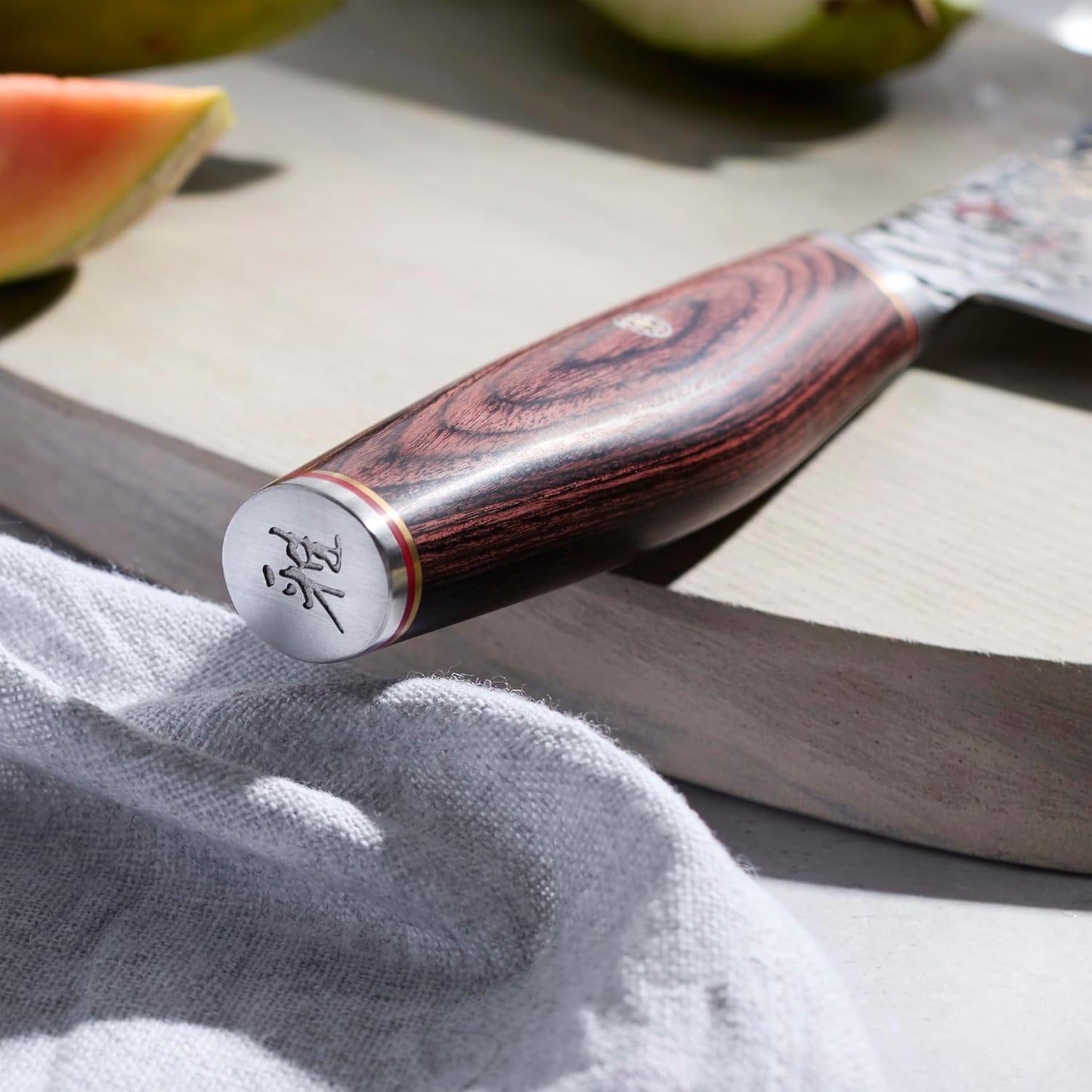 Artisan Japanese Kiritsuke Knife,9.5-inch, All Purpose Kitchen Knife, Pakkawood Octagon-shaped Handle, Hand-honed Blade Finished with Katana Edge, Handcrafted in Seki, Japan