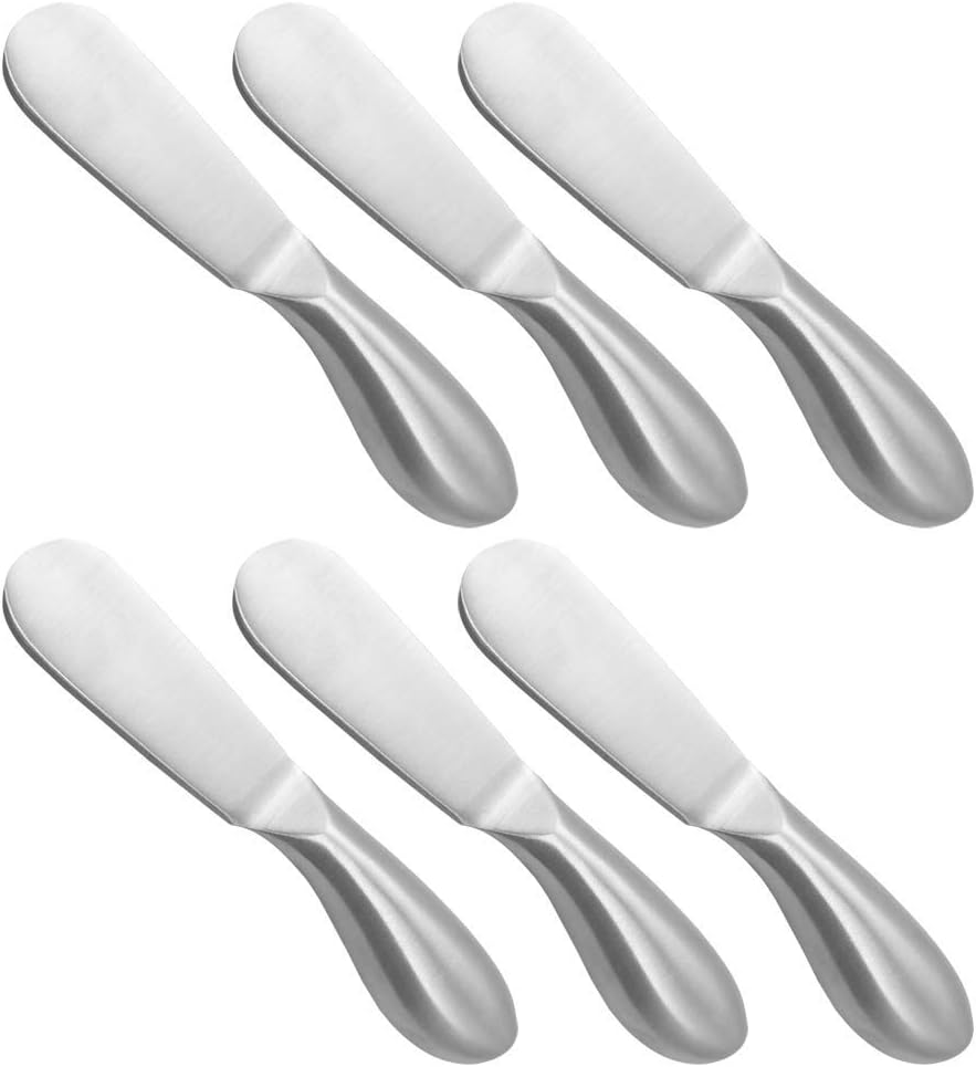 6 Pieces Cheese Spreader Set, Stainless Steel Multipurpose Cheese and Butter Spreader Knives