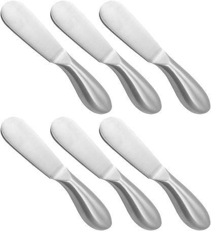 6 Pieces Cheese Spreader Set, Stainless Steel Multipurpose Cheese and Butter Spreader Knives