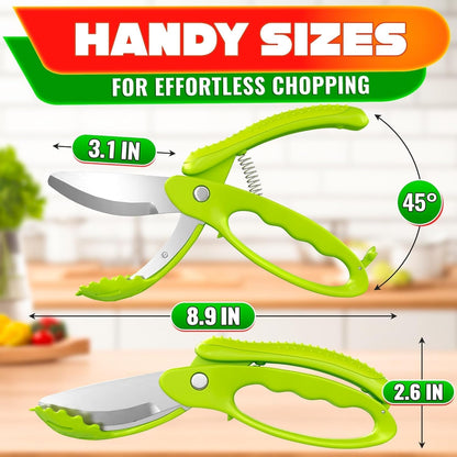 9.6" Cutting Board Scissors for Food with Stainless Steel Blade | 2 in 1 Kitchen Scissors for Food with Detachable Cutting Board; Cuts Veggies, Fruits, and Meat; Dishwasher Safe; Safety Lock