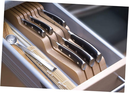 Drawer Knife Organizer Storage Slots In-drawer Knife Holder for Kitchen Utensil Organization Keeps Counter Space