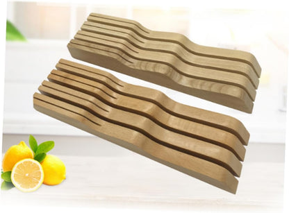 Drawer Knife Organizer Storage Slots In-drawer Knife Holder for Kitchen Utensil Organization Keeps Counter Space