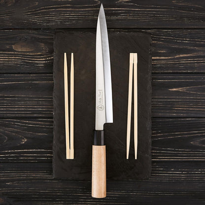 10” Sashimi Sushi Knife – Ultra Sharp Traditional Japanese Sushi Knife for Sashimi, Fish Filleting & Precision Slicing – Premium Stainless Steel Blade, Pakkawood Handle & Gift Box
