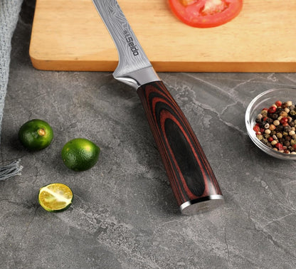 Master 6 Inch Boning Knife – High Carbon Stainless Steel Razor Sharp Durable Ergonomic Pakkawood Handle for Precision Cutting | Flexible precision boning knife for trimming meat, poultry, and fish with ergonomic pakkawood grip