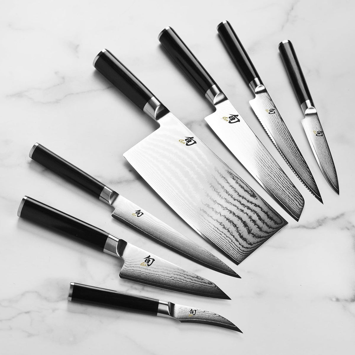 Classic 23 Piece Block Set | Includes 8" Chef, 7" Santoku, 5" Nakiri, 6" Utility, Bird's Beak & More, Damascus Stainless Steel Cladding, Pakkawood Handle