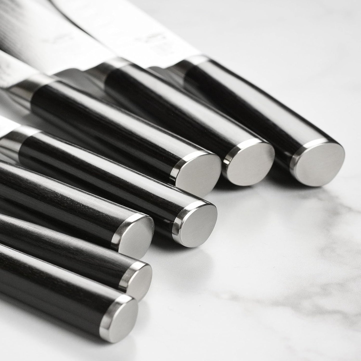 Classic 23 Piece Block Set | Includes 8" Chef, 7" Santoku, 5" Nakiri, 6" Utility, Bird's Beak & More, Damascus Stainless Steel Cladding, Pakkawood Handle