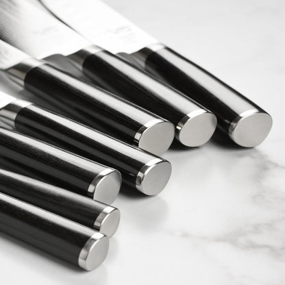 Classic 23 Piece Block Set | Includes 8" Chef, 7" Santoku, 5" Nakiri, 6" Utility, Bird's Beak & More, Damascus Stainless Steel Cladding, Pakkawood Handle