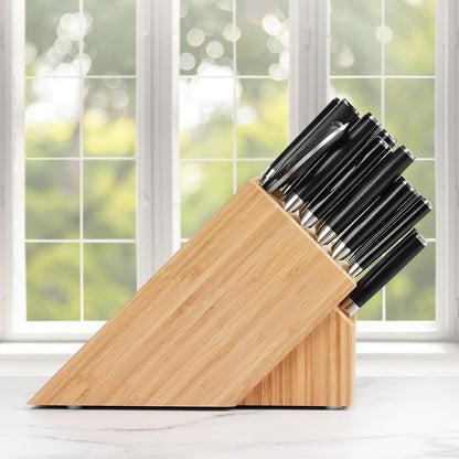 Classic 23 Piece Block Set | Includes 8" Chef, 7" Santoku, 5" Nakiri, 6" Utility, Bird's Beak & More, Damascus Stainless Steel Cladding, Pakkawood Handle